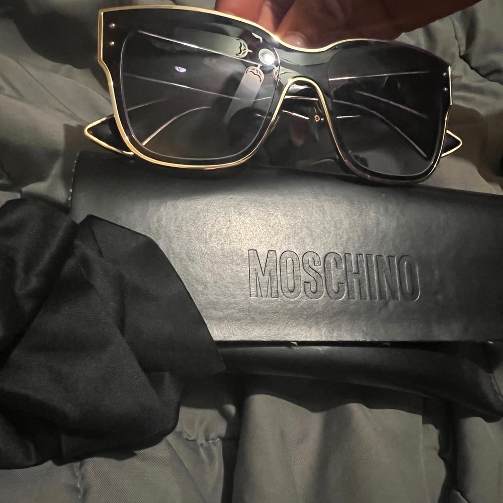 Sunglasses in original case with wipe cloth